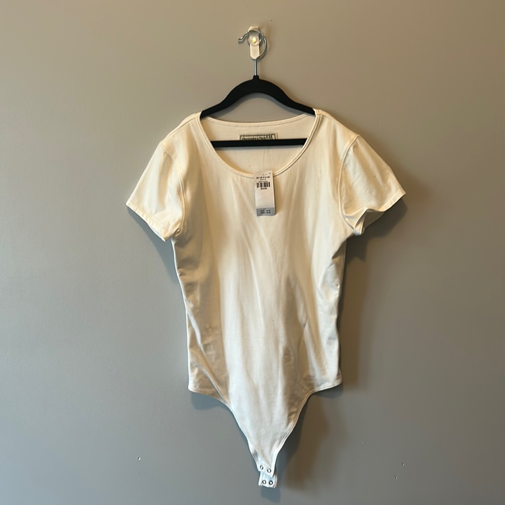 White abercrombie bodysuit NWT